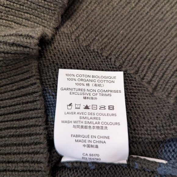 Men's Frank & Oak Green/Blue Stripe Sweater - Picture 3 of 8